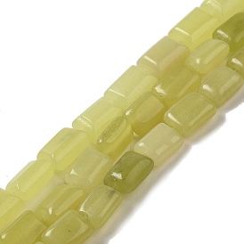 Perles jades naturels de citron  , rectangle