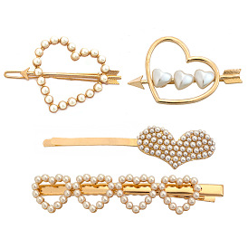 Sweet Heart Pearl Hair Clip - European and American Exclusive Supply