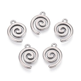 304 подвески из нержавеющей стали, завиток-амулет