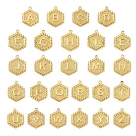 Латунные подвески, без кадмия, без никеля и без свинца, подвески в виде шестиугольных букв