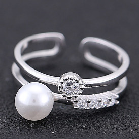 925 серебряное кольцо с жемчугом и цирконом – элегантное и стильное украшение из серебра