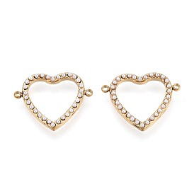 304 подвески из нержавеющей стали, сердечки из искусственного жемчуга, имитирующего АБС-пластик, ионное покрытие (ip), белые