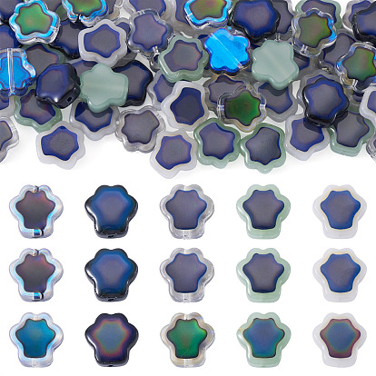 50 шт 5 цвета стеклянные бусины, чувствительные к температуре бусины, меняющие цвет, цветок