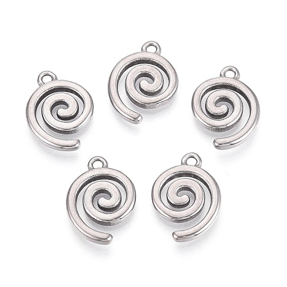 304 подвески из нержавеющей стали, завиток-амулет
