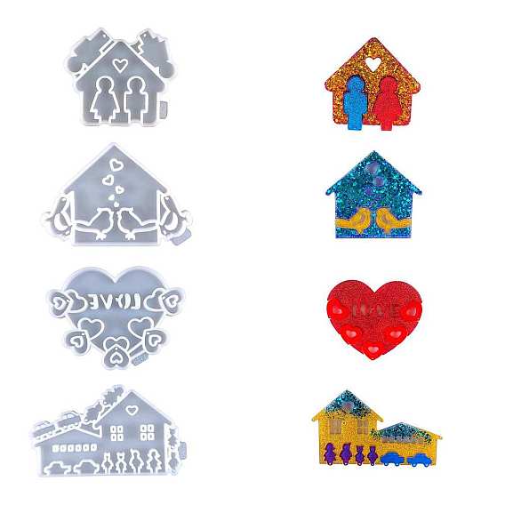 DIY пищевые силиконовые настенные формы для ключей, формы для хранения, формы для литья смолы, для уф-смолы, изготовление изделий из эпоксидной смолы