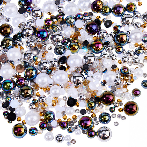 1 сумки из смолы кабошоны, имитация раковины и жемчуга, полукруглый и алмаз