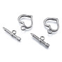 201 Stainless Steel Toggle Clasps, Heart
