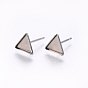 304 Stainless Steel Stud Earring Settings, Triangle