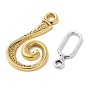 20Pcs 2 Colors Tibetan Style Alloy Hook and Eye Clasps, for Jewelry Making Findings
