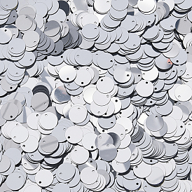 80G Plastic Paillette Pendants, Flat Round, Ornament Accessories