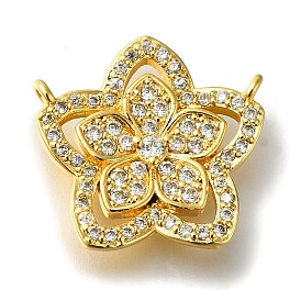 Подставка для цветов с покрытием из латуни с микро-паве, прозрачный кулон с кубическим цирконием, без свинца и без кадмия, долговечный