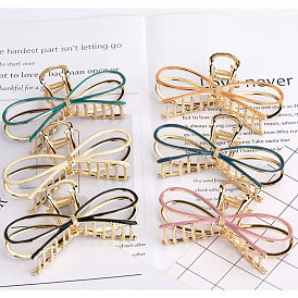 Colorful Hair Claw Clips for Women, Butterfly Bow and Shark Shape Design, Zinc Alloy Material