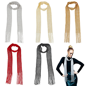 5 pièces 5 couleurs foulards en polyester