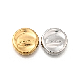 304 из нержавеющей стали бусы, плоско-круглые, анти-тускнение, ионное покрытие (ip)