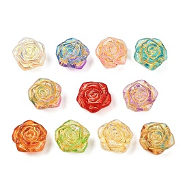 Краска для выпечки и стеклянные бусины, инкрустированные золотым металлом, цветок