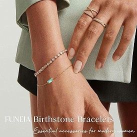 Браслеты из латуни с прямоугольными звеньями и паве из кубического циркония, браслеты-цепочки для женщин