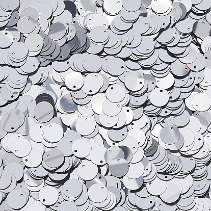 80G Plastic Paillette Pendants, Flat Round, Ornament Accessories