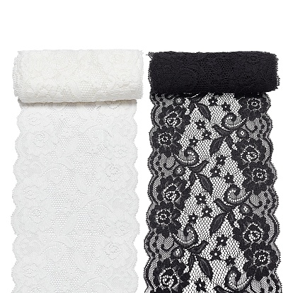 4.58m 2 цвета эластичная кружевная отделка, кружевная лента для шитья украшения