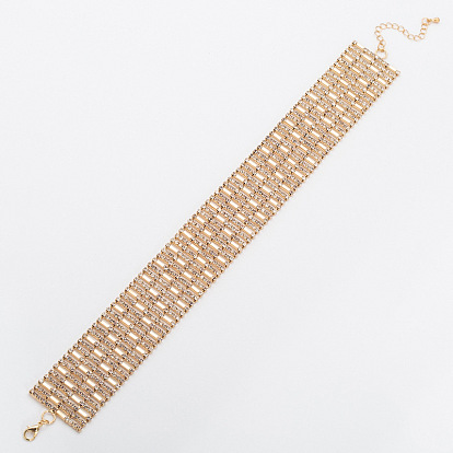 Колье-чокер со сверкающими бриллиантами для модных женщин – идеально подходит для вечерних вечеринок и выступлений на сцене (n366)