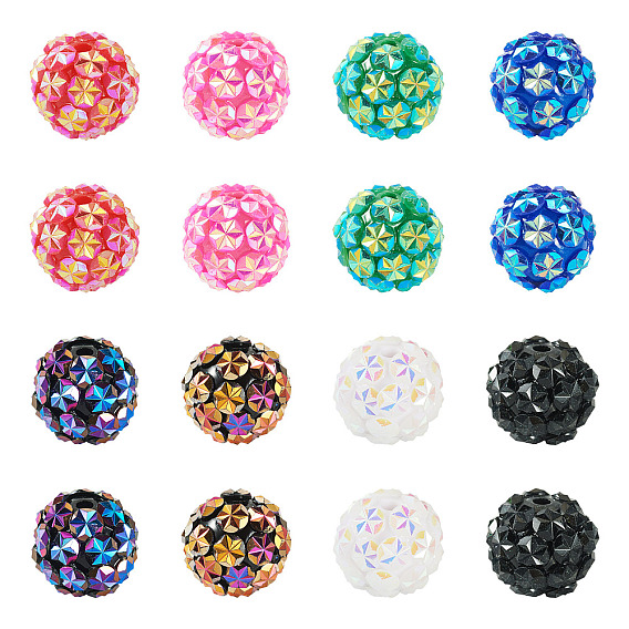 30Pcs Opaque Acrylic Beads, Round