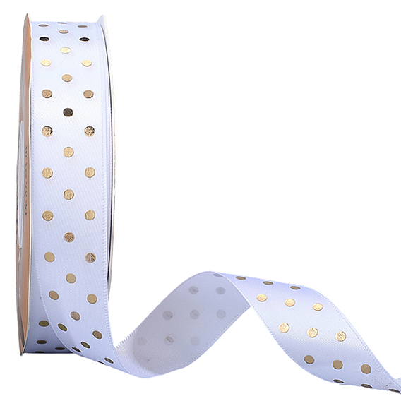 Полиэфирная лента, узор в горошек, для упаковки подарков