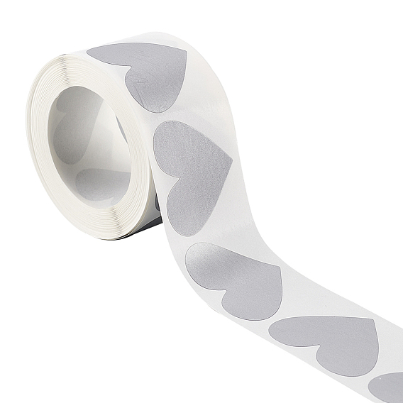 Рулоны с наклейкой для паролей с пленкой с покрытием, поделки соскоб наградной карты, сердце