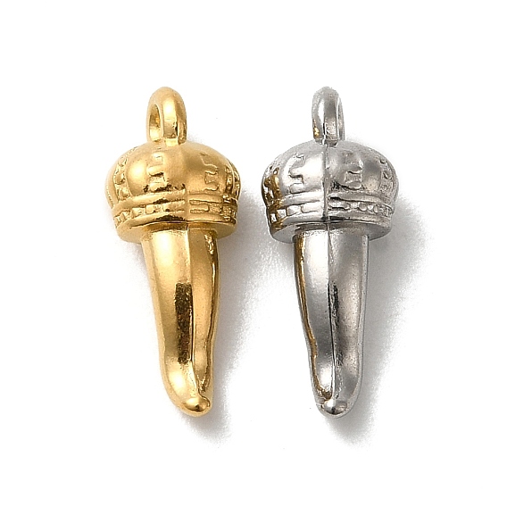 304 подвески из нержавеющей стали, рог изобилия / итальянский рог корничелло амулеты