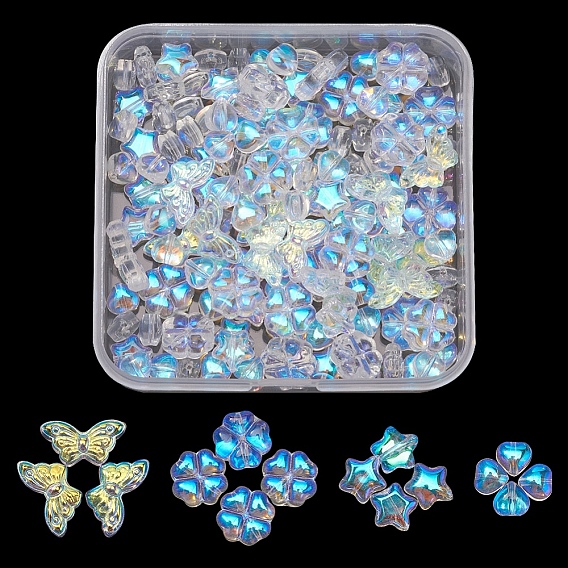 4 стиль гальванических стеклянных бусин, разнообразные