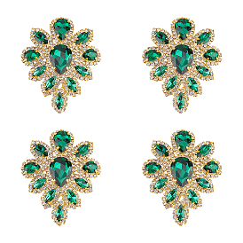 Аппликации из сплава в форме капли со стразами, для свадебного платья своими руками, обуви