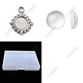 Dôme vierge à faire soi-même 304 Kits de fabrication de pendentifs solaires en acier inoxydable