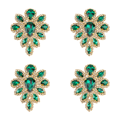 Аппликации из сплава в форме капли со стразами, для свадебного платья своими руками, обуви