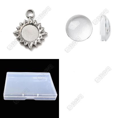 Dôme vierge à faire soi-même 304 Kits de fabrication de pendentifs solaires en acier inoxydable