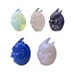 Gemstone Carved Dragon Egg Figurines, for Home Office Desktop Feng Shui Ornament