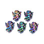 Rack Plating Rainbow Color Alloy Beads, Cadmium Free & Nickel Free & Lead Free, Cupid