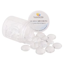 Прозрачные стеклянные кабошоны, полукруглые / купольные