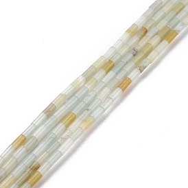 Natural Flower Amazonite Beads Strands, Column