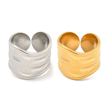 304 кольца на пальцах открытой манжеты из нержавеющей стали, широкое кольцо для женщин