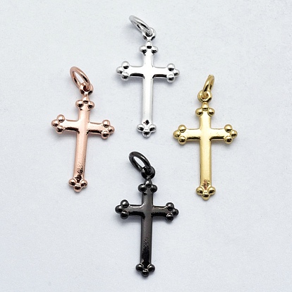 Латунные подвески, без кадмия, без никеля и без свинца, долговечный, крестик