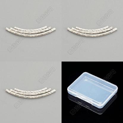 12pcs 3 style 925 perles en argent sterling, Tube