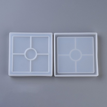 DIY Square Coaster Silicone Molds, Resin Casting Molds, For UV Resin, Epoxy Resin Jewelry Making