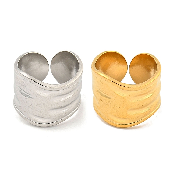 304 кольца на пальцах открытой манжеты из нержавеющей стали, широкое кольцо для женщин