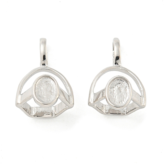 Rack Plating Brass Pendants Cabochon Settings