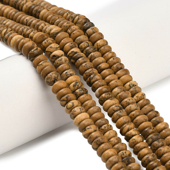 Естественного изображения яшмы бисер нитей, рондель