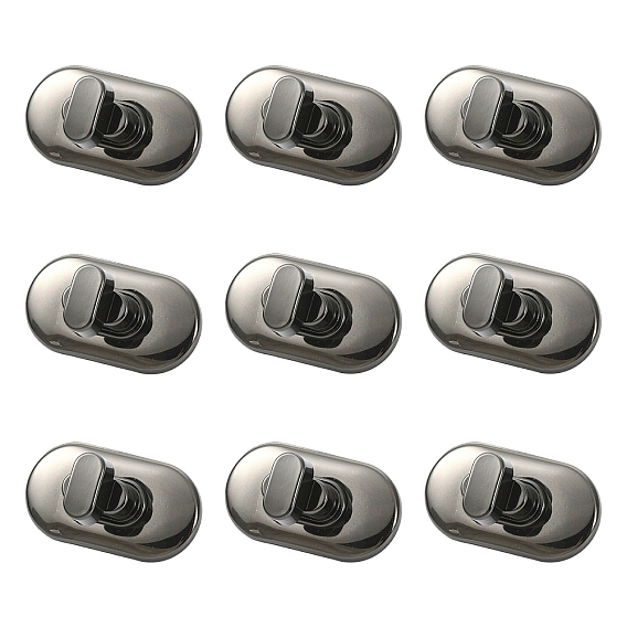 10 Sets Alloy Bag Tuck Lock Clasp, Purse Thumb Press Closure