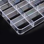 Plastic Bead Storage Containers, 12 Compartments, Rectangle, 15x23x4cm