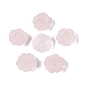 Perles sculptées en quartz rose naturel, fleur rose, la moitié foré