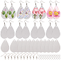 DIY Earring Making, with Acrylic Big Pendants, Brass Earring Hooks, Iron Jump Rings, Teardrop