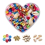 DIY Polymer Clay Beads Jewelry Making Finding Kit, Including Disc Handmade Polymer Clay Beads, Natural Cowrie Shell Beads, ABS & CCB Plastic Beads