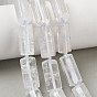Natural Quartz Crystal Beads Strands, Rock Crystal, Faceted, Column