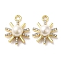 Alloy with Rhinestone Pendants, with ABS Imitation Pearl, Sun Charms